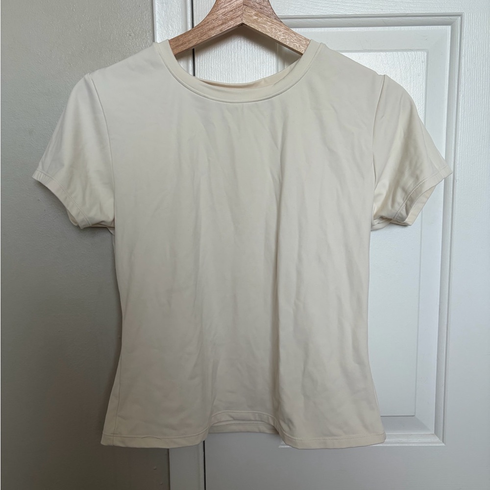 Primark Cream Short-Sleeve Crew Tee